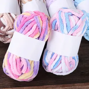 Cozy Multicolor Arctic Velvet Yarn, Durable & Soft - Ideal for Weaving Scarves, Hats, Bags (50g/Roll) Knitting Supplies