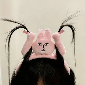 Fun Hand-Raising Design Hair Bun Headband – Joyful Cartoon Headband, Grips Bangs & Hair Strands for Women & Girls