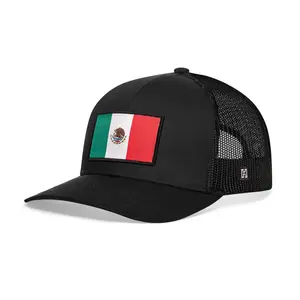Mexican Flag Trucker Hat  |  Black Mexico Snapback