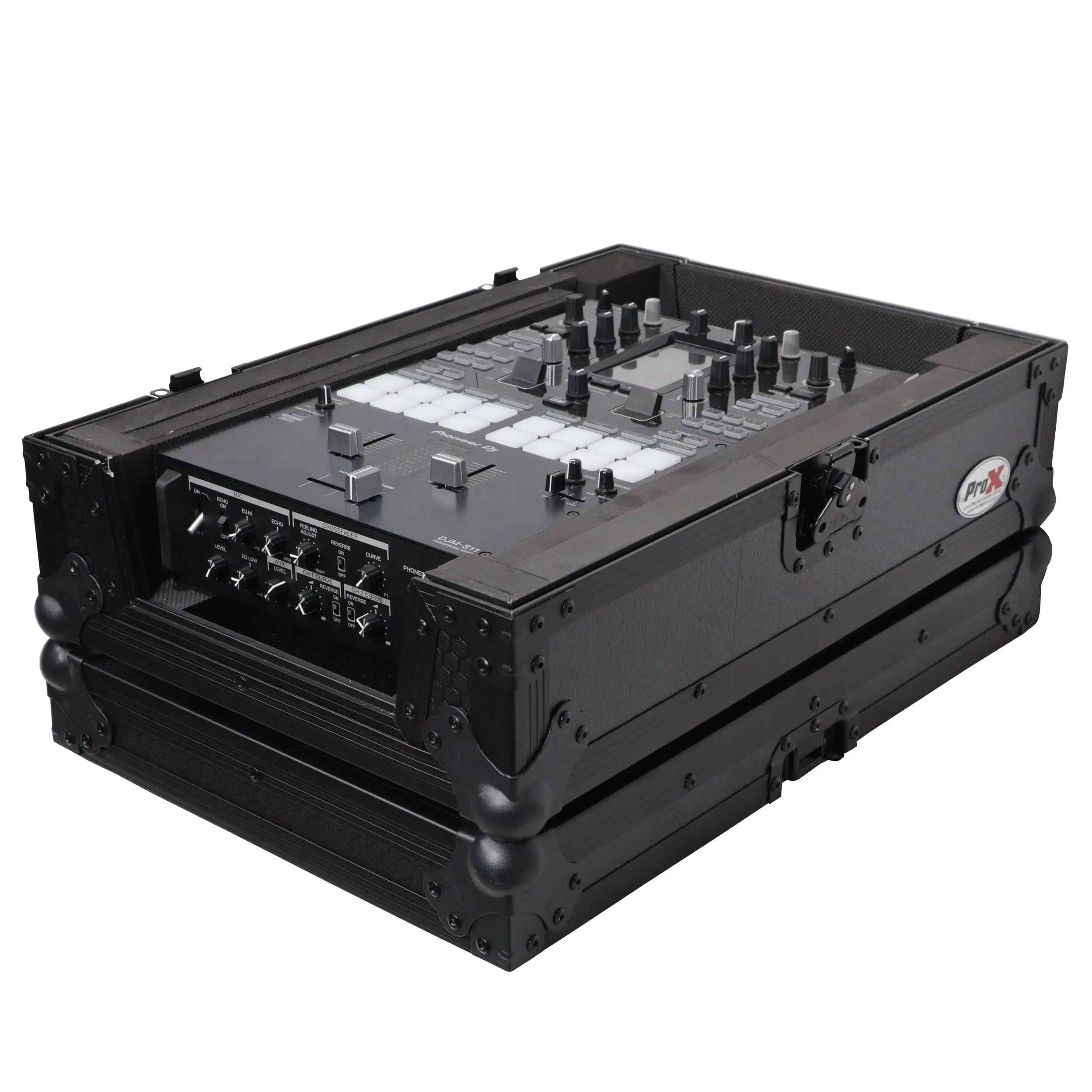 ProX XS-M11BL - ATA Flight Style Universal Road Case for Pioneer DJM S11 RANE SEVENTY 70 SEVENTY 72 MK2 Black Finish