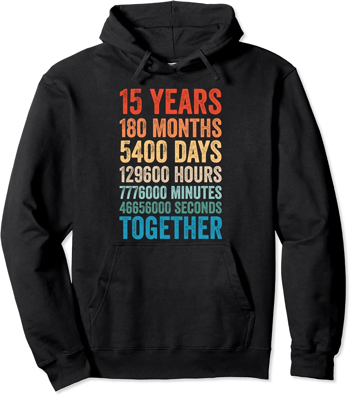 Matching 15 Year Anniversary Him Her Couple 15th Wedding Pullover Hoodie - Griseldatu Shop 35B0B35Y2JPR