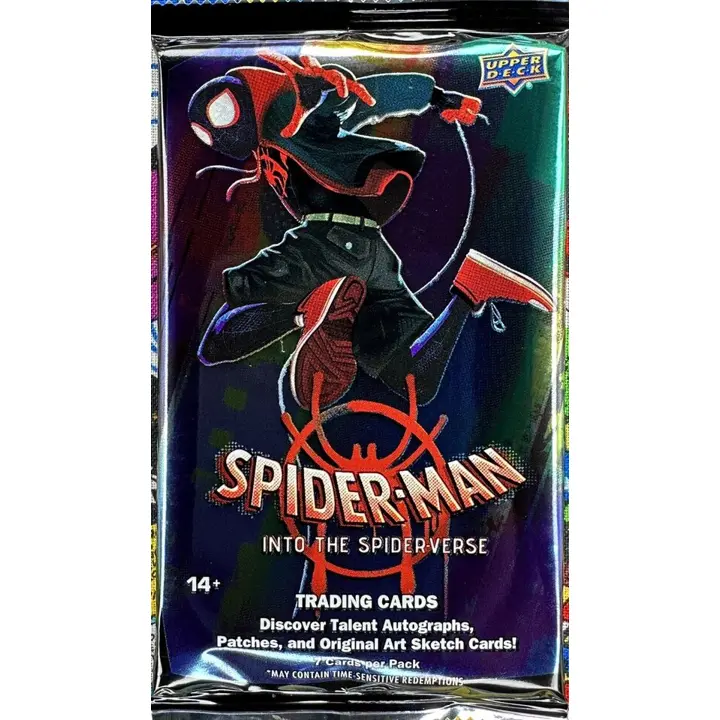 2022 Upper Deck Spider-Man: Into the Spiderverse Hobby Trading Cards Pack (7 Cards)