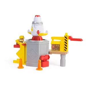 Rubble & Crew Launch 'n' Spin Spaceship Playset w/ Paw Patrol Action Figure Dog