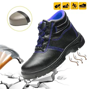 Unisex Safety Work Shoes High Top,  Puncture-Proof & Non-Slip for Hiking and Work, Steel Toe Anti-Smash, Durable Sneakers with protection