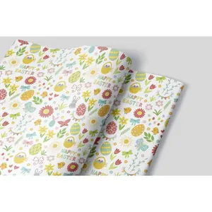 Happy Easter Wrapping Paper, 3 Sheets, 20x29 in, USA Made