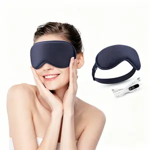 Heating Sleep Eye Mask, 3D Contour Light Blocking, Adjustable Strap, USB Heated Eye Mask, for Dry Eyes, Fatigue Relief, Travel, Naps, Home Use