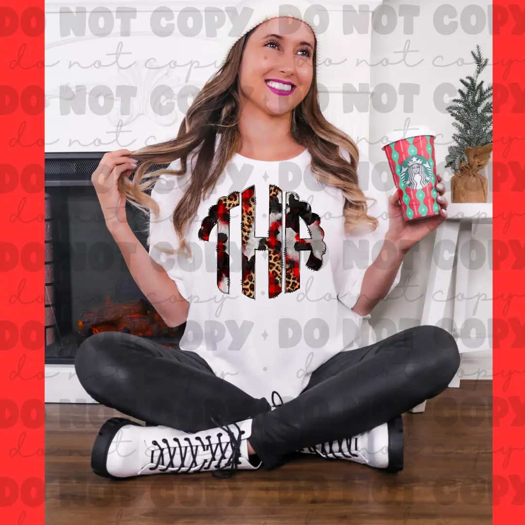 Monogram christmas shirt