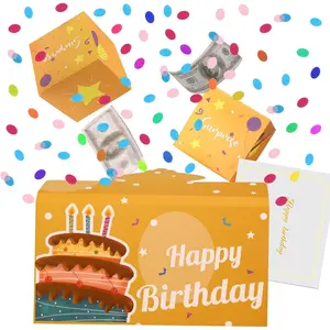 Pop Up Birthday Card with Confetti, Happy Birthday Surprise  Box Explosion for ,  Birthday Surprise Box for Women/Men/Girls/Boys