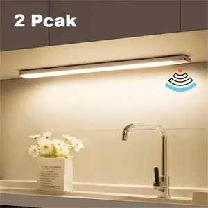 Closet Lights, 4 Pack LED Rechargeable UnderCabinet Lighting Wireless, 3 Color Temps Under Cabinet Lights, Easy Installation, Dimmer MotionSensor Light Indoor for Pantry, ChristmasDecorations, Black Friday, Kitchen, Bedroom