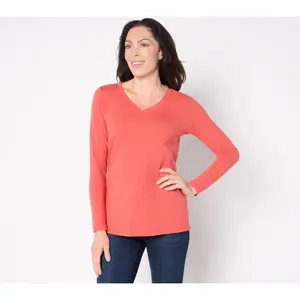 Belle by Kim Gravel Primabelle Knit Long Sleeve V-Neck Top