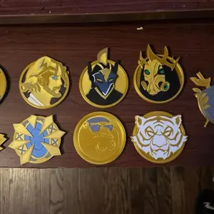 Fortnite boss medallions set of 9