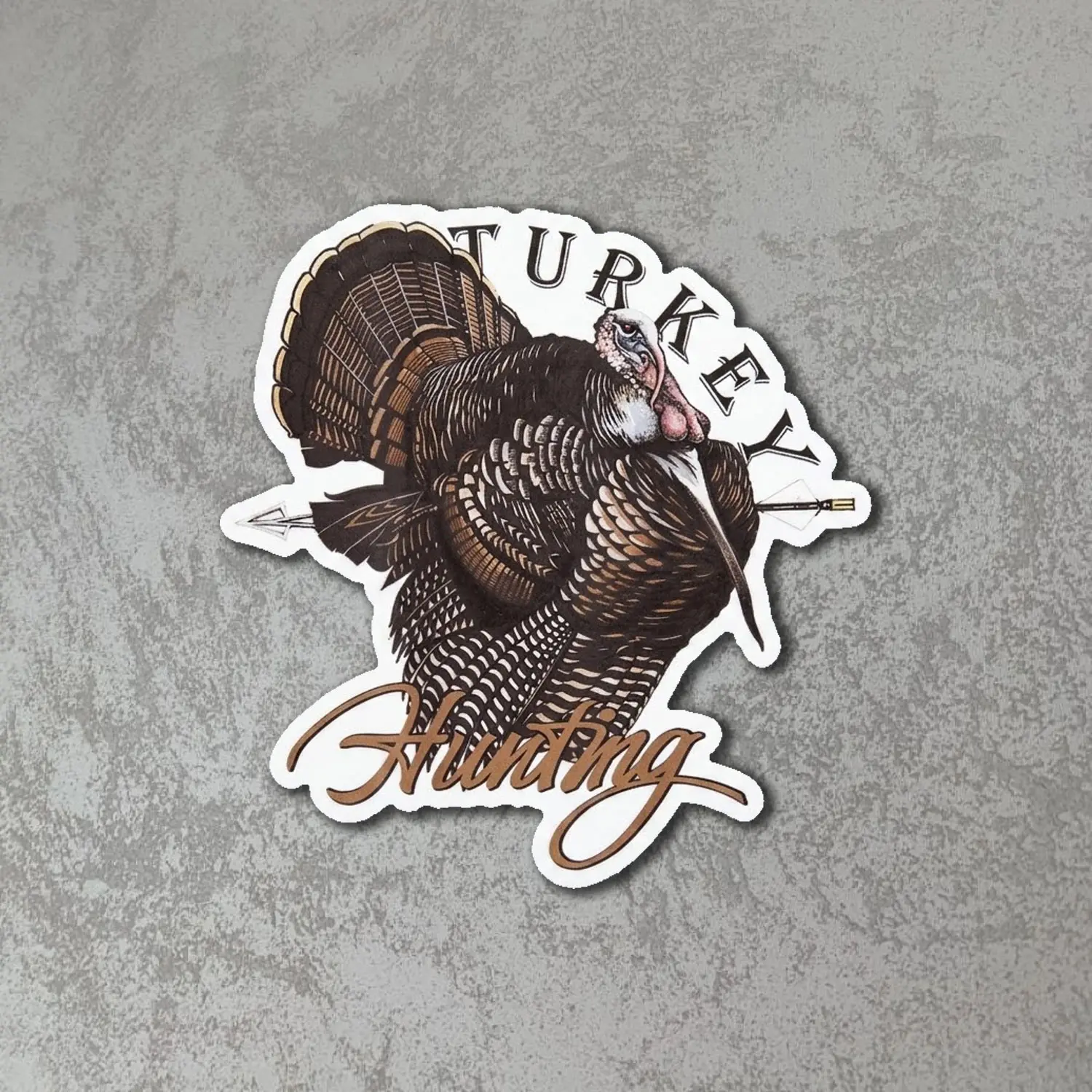 Turkey Hunting Sticker, Wild Turkey Hunting Decal, Waterproof Vinyl Sticker, Outdoor Hunting Laptop Tumbler Car Decal