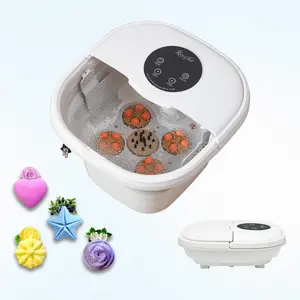 Revivafeet Foot Spa Bath Massager with Heat & Bubbles – Electric Rotary Massage Rollers, Temperature Control, Remote, Foot Soaking Tub + 16 Salt Bombs for Stress Relief
