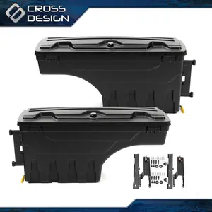 CROSSDESIGN Truck Bed Storage Box Toolboxes Fit For 17-20 Ford F-250 F-350 Super Duty 1 Pair Left Right CROSSDESIGN Truck Bed Storage Box Toolboxes Fit For 17-20 Ford F-250 F-350 Super Duty 1 Pair Left Right