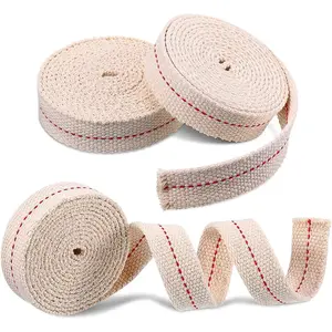 3 Rolls Strong Flat Cotton Wick, 1/2 Inch for Oil Lantern, Kerosene Burner Stove, Lighting Oil Lamp - DIY Accessory