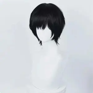 NEW Anime Chainsaw Man Yoshida Hirofumi Cosplay Wig Short Black Heat Resistant Synthetic Hair Man Party Wigs