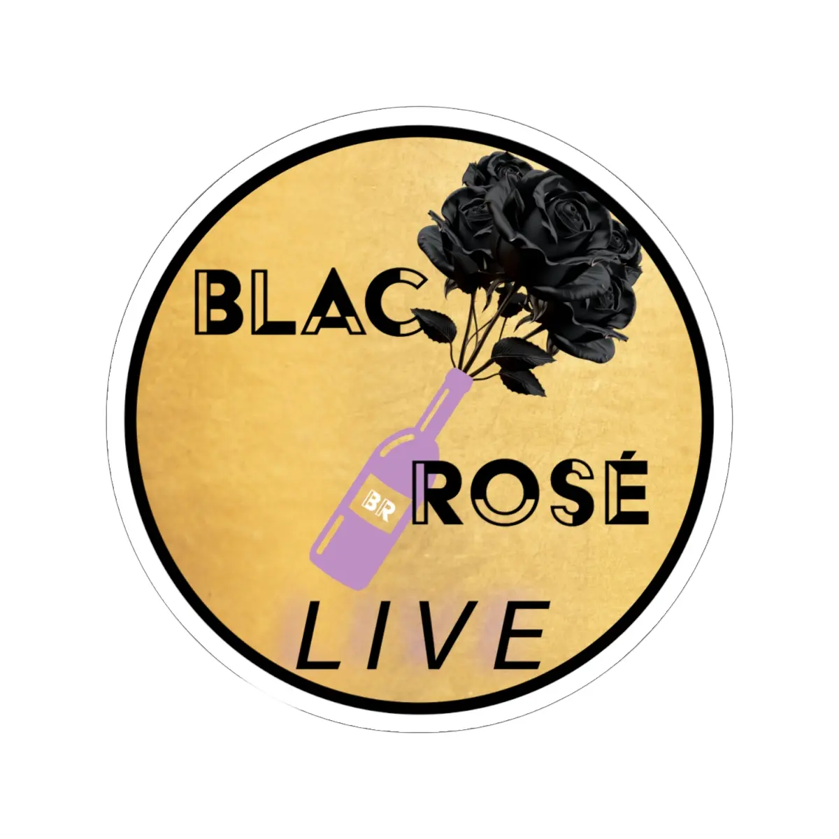 BLAC ROSÉ LOGO STICKER