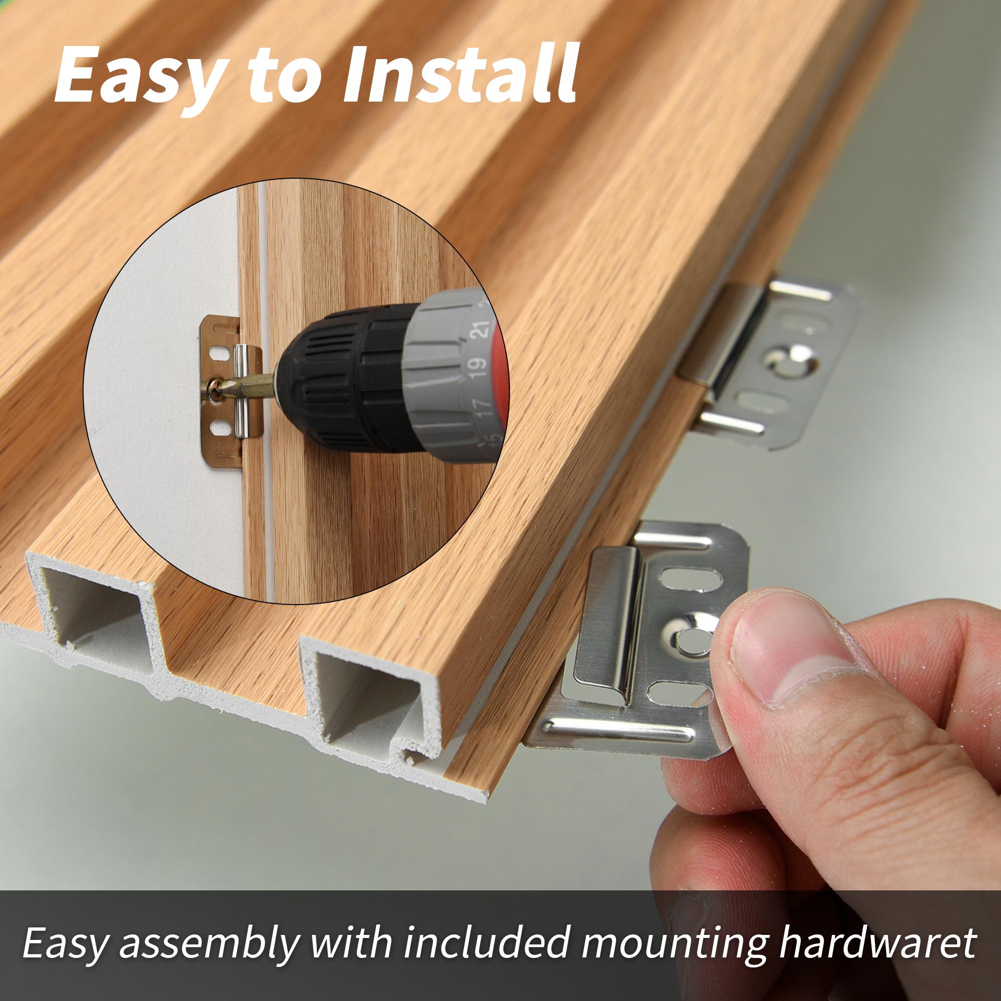 【New】Art3d 8-Pack(96×6.26in) Modern Slat Wall Panel,WPC Acoustic Diffuser Decorative Accent Wall Panel,Noise Reduction and Stylish Decor for Living Room Bedroom