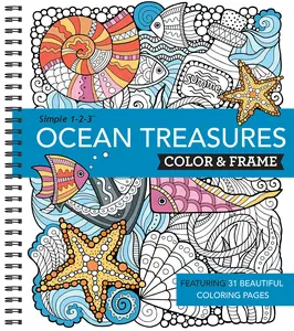 Color & Frame - Ocean Treasures (Adult Coloring Book) -- New Seasons - Spiral