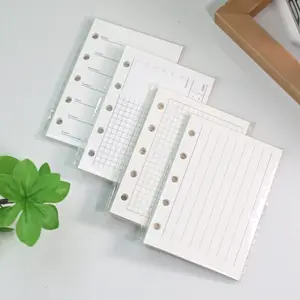 2-Pack (each Pack Contains 40 Sheets) 5-Hole M5 Loose-Leaf Refill Paper, Thickened Grid/ruled/daily/weekly Planner Replacement Core