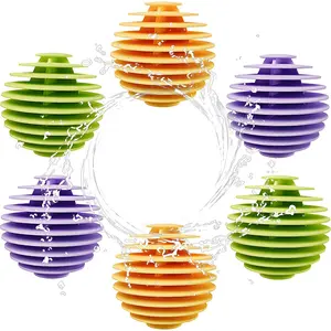 Reusable Anti Static Dryer Balls, 6 PCS Non-Toxic Laundry Agitator Balls Tangle Free for Washer, Softens Fabrics, Prevents Tangles, Enhances Cleaning (Large)