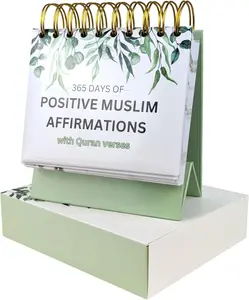 Islamic Positive Affirmations with Quran Verses, Islamic Affirmation Cards with Stand, Muslim Affirmations, Islamic Daily Flip Calendar, Islamic  & Desk Decor, Ramadan Decor, Ramadan & Eid