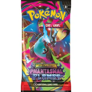 Pokémon TCG: Mega Evolution - Phantasmal Flames Booster Pack 10 Cards Including 1 Basic Energy & 1 Live Code Card