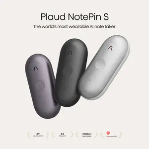 Plaud NotePin / NotePin S Wearable AI Voice Recorder—One-Touch Clip Recording, AI Transcription for Meetings, Interviews & Daily Work, Useful Gadget & Gift for Him or Her