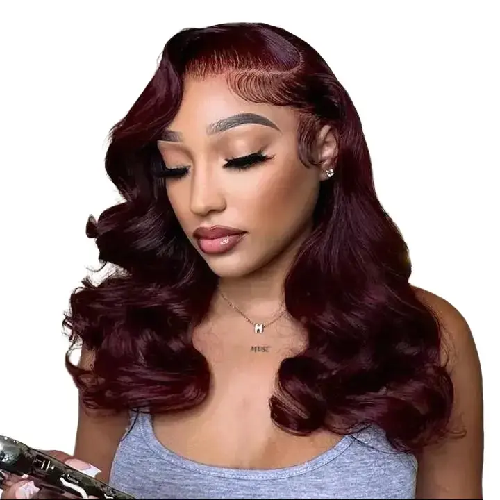 Ashimary 250% Density Glueless Ready To Go Wig Pre Styled Side Part Body Wave 6x4.5 Lace Closure Bob Wig Natural Color & HIghlight Color Human Hair Pre Plucked Pre Cut For Black Women Pull Go Cap