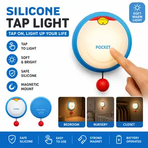 level dimmable silicone wall light, rechargeable touch LED wall light, tactile light, children's bedroom decoration, battery-powered bedroom hanging night light, children's night light. Adjustable Rgb Lighting