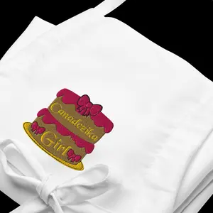 CANADEZIKA cake Embroidered Apron Cotton Accessory Adjustable