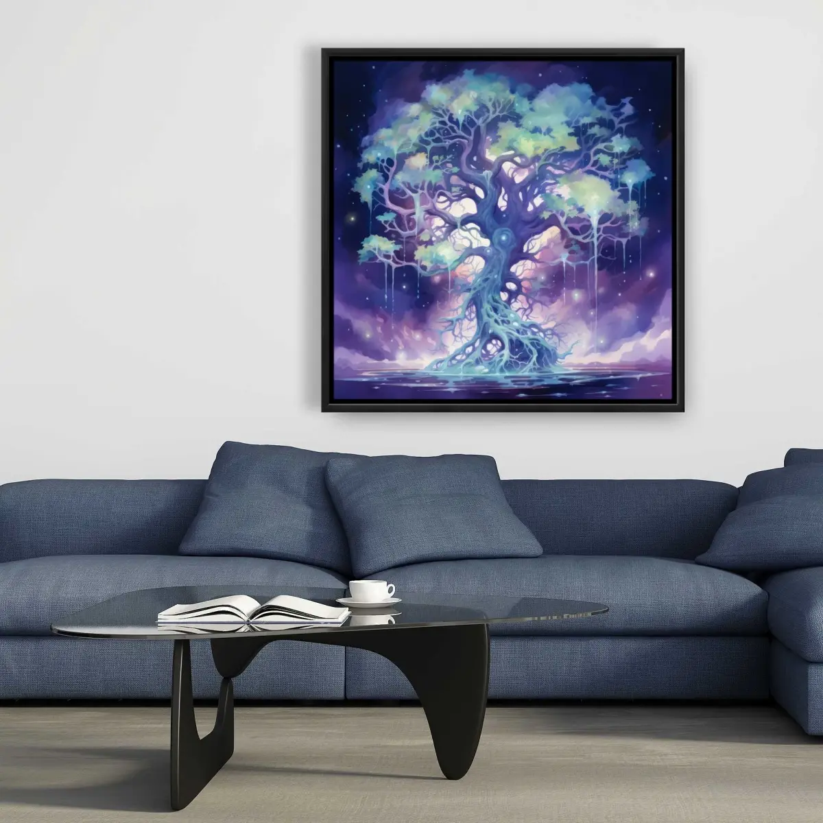 212 MAIN Surreal Sap 36x36 in. White Framed Artistic Photo Print - Elegant Abstract Artwork, Colorful Home Decor Decoration for Living Room, Bedroom