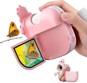 Children's microscope, suitable for outdoor portable pocketmicroscopes, 2-inch screen -200x magnification, mini handheldmicroscope, 3-level dimming, suitable for Christmas andbirthday gifts, exquisite packaging, suitable for gift giving