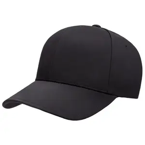 Black Performance Fitted Cap Lightweight L/XL Stretch Fit Athletic Hat with Sweat-Resistant Technology & Seamless Design for All Seasons