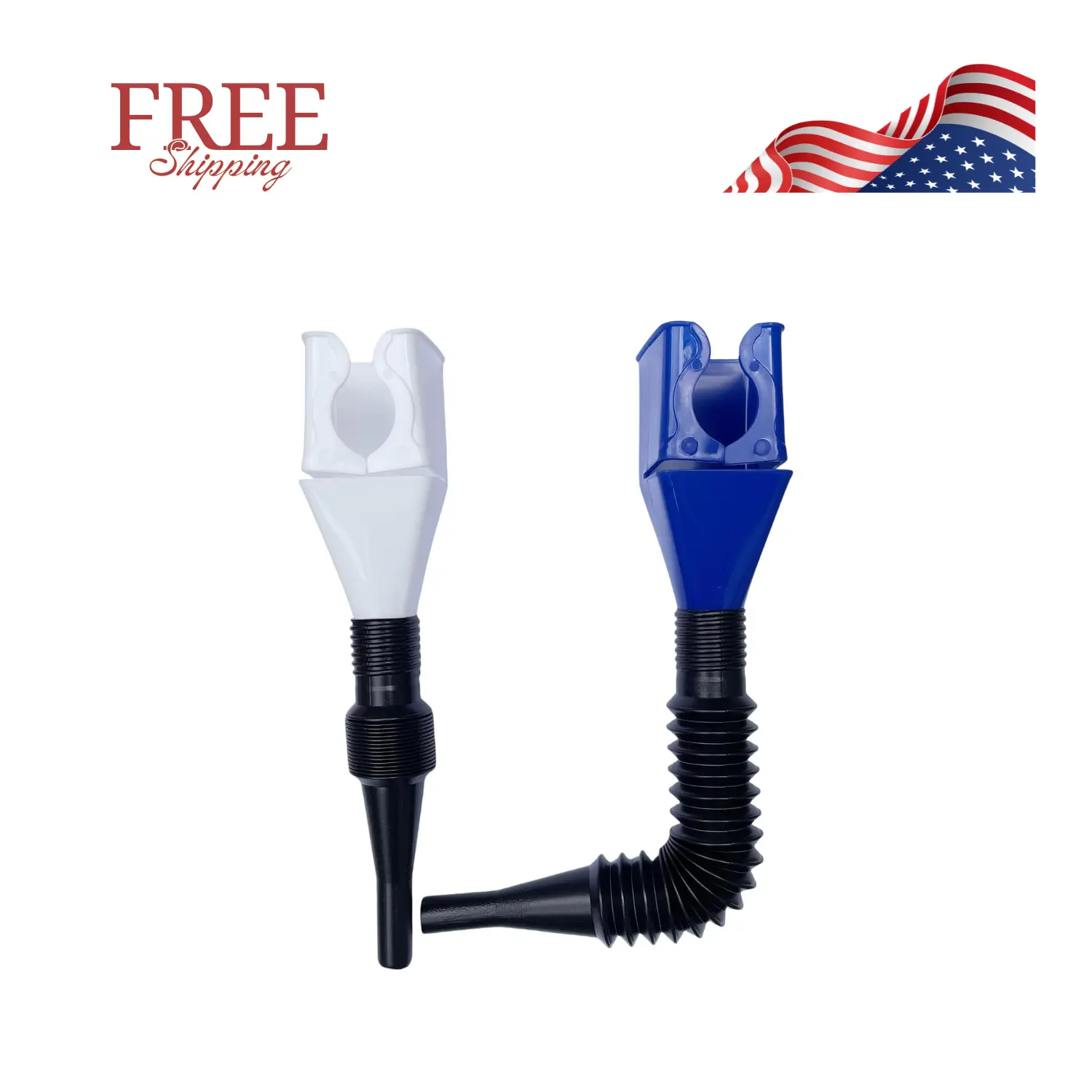 Funnels for Automotive Use,2pcs Retractable Auto Fuel Funnel