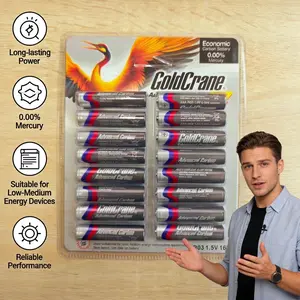 16-Pack & Silver High-Quality Mercury-Free 1.5v Aaa Replacement Batteries, Long-Lasting Leak-Proof, Eco-Friendly Performance, Ideal for Electronic Remote Controls