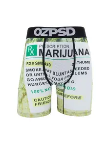 Men's Basic Multicolor Letter Print Tape Waist Boxer Brief, Casual Breathable Comfortable Underwear for Daily Wear, Men's Underwear for All Seasons, Men's Clothing