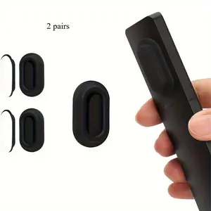 2 Pairs Magnetic Remote Holder Wall-Mounted, No-Drill Self-Adhesive Storage for TV & AC Remotes, Easy Installation, Oval Design, Secure Grip for Home Organization, Remote Control Holder