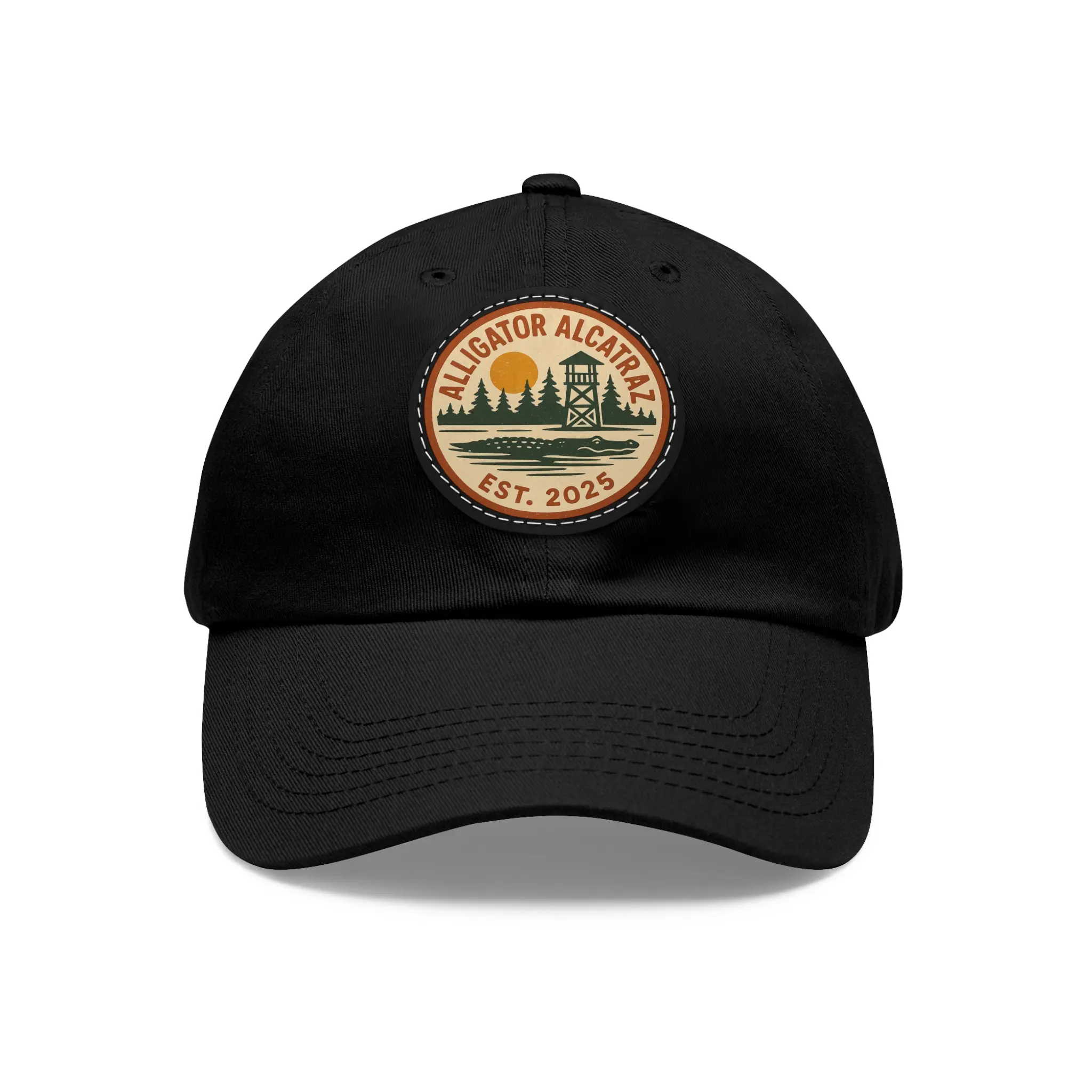 Alligator Alcatraz Dad Hat with Leather Patch, Comfortable Casual Hat for Outdoor Adventures, Great Gift for Dads, Perfect for Summer, MAGA