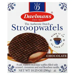 Daelmans Stroopwafels, Chocolate, 8 Waffles, 10.23 oz (290 g)