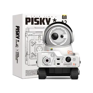 PICKFUN Auto Vlogmaker P2, Pet Camera Indoor Movable, 5G Wifi Dog Camera with Phone App, 1080p HD Cam,2 Way Audio, 360° Rotating View for Dog & Cat