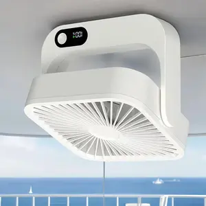 Mother's Day Gifts Magnetic Cruise Ship Approved Fan, 5000mAh Battery Operated Portable Fan with 5 Speeds, Magnetically Sticks on Cabin Ceilings and Walls, Cruise Essentials 2026 - White