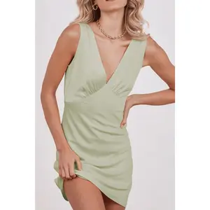 Light Green Satin Dress