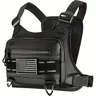 Men's sports chest bag, multifunctional lightweight chest backpack, vest bag for men and women, Molle, EDC, built-in mobile phone pocket, multi-layer storage space, suitable for training, running, cycling