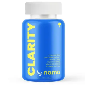 Clarity Gummies with Lion’s Mane – Brain & Mood Support with L-Theanine, B12, D3 & Vitamin C – Triple Berry Flavor, Vegan, Lab-Tested, Natural