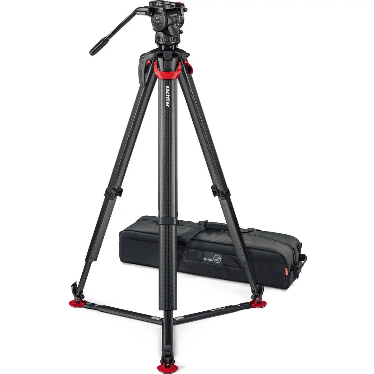 Sachtler aktiv6 Sideload Fluid Head System with flowtech75 Tripod & Ground Spreader