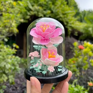 Microbead Building Blocks DIY Craft Puzzle Toy, Creative Building Blocks, Building Block Sets, Eternal Flower Rose Decor, Home Office Desk Ornament, Gift for Friends, Mother, Teacher