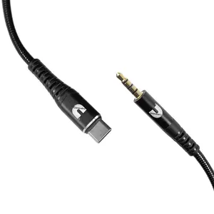 360 stand USB-C to Male 3.5mm MFi-Certified Flexible Stereo Audio Aux Adapter Cable, 4ft - Headphone Plug for Mobile Devices, Speaker Accessories