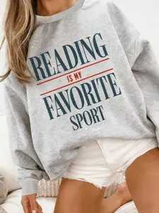 Vintage Book Sweatshirt, Crew Neck Sweatshirt,Reading Sweatshirt, Booklover Gift, Bookish Sweatshirt, Librarian Sweatshirt, Bookworm, Reader Gift, Retro Book, Fitted, Geometric, Womenswear, Graphic