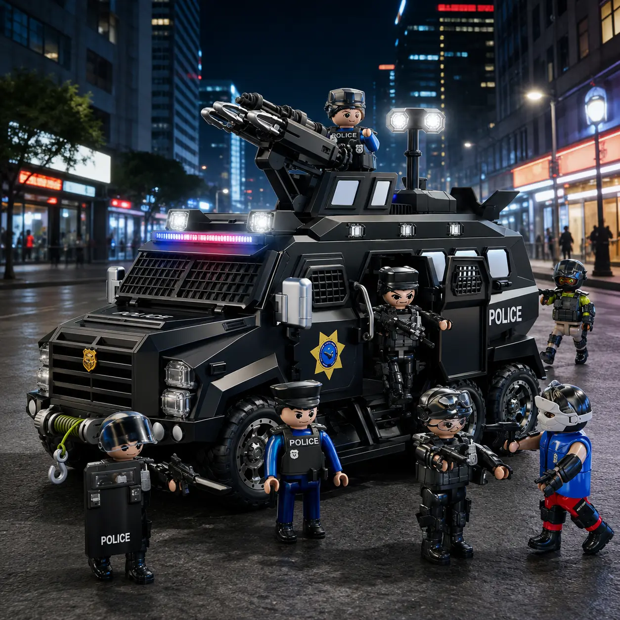 Boys Exclusive Military Special Forces Educational Building Block Toy Ages 6+,With 6 Police and Villain Minifigures,Wide Selection of Weapons and Police Accessories Included,Tactical Pretend Role Play Toy Cultivating Spatial&Creative Thinking